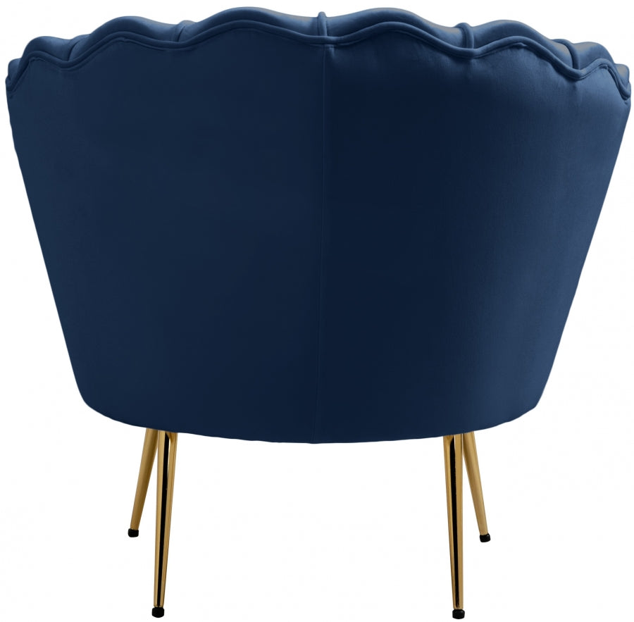 Blue Blossom Velvet Side Chair