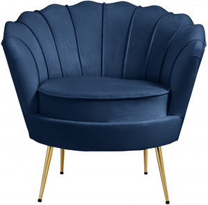 Blue Blossom Velvet Side Chair