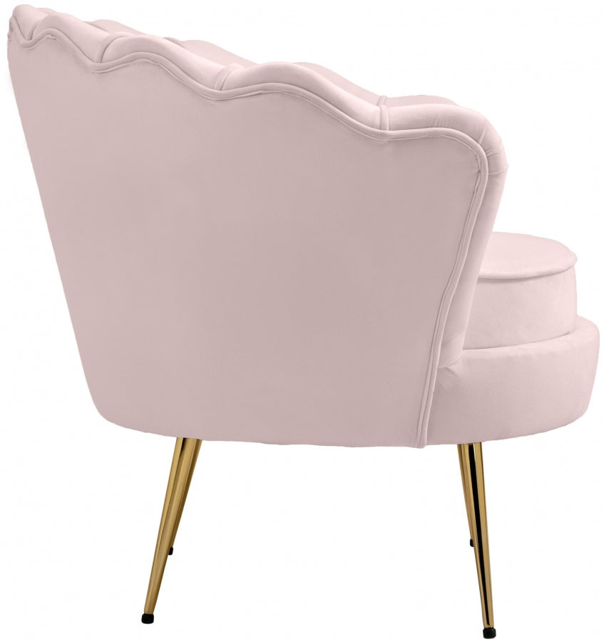 Pink Blossom Velvet Side Chair