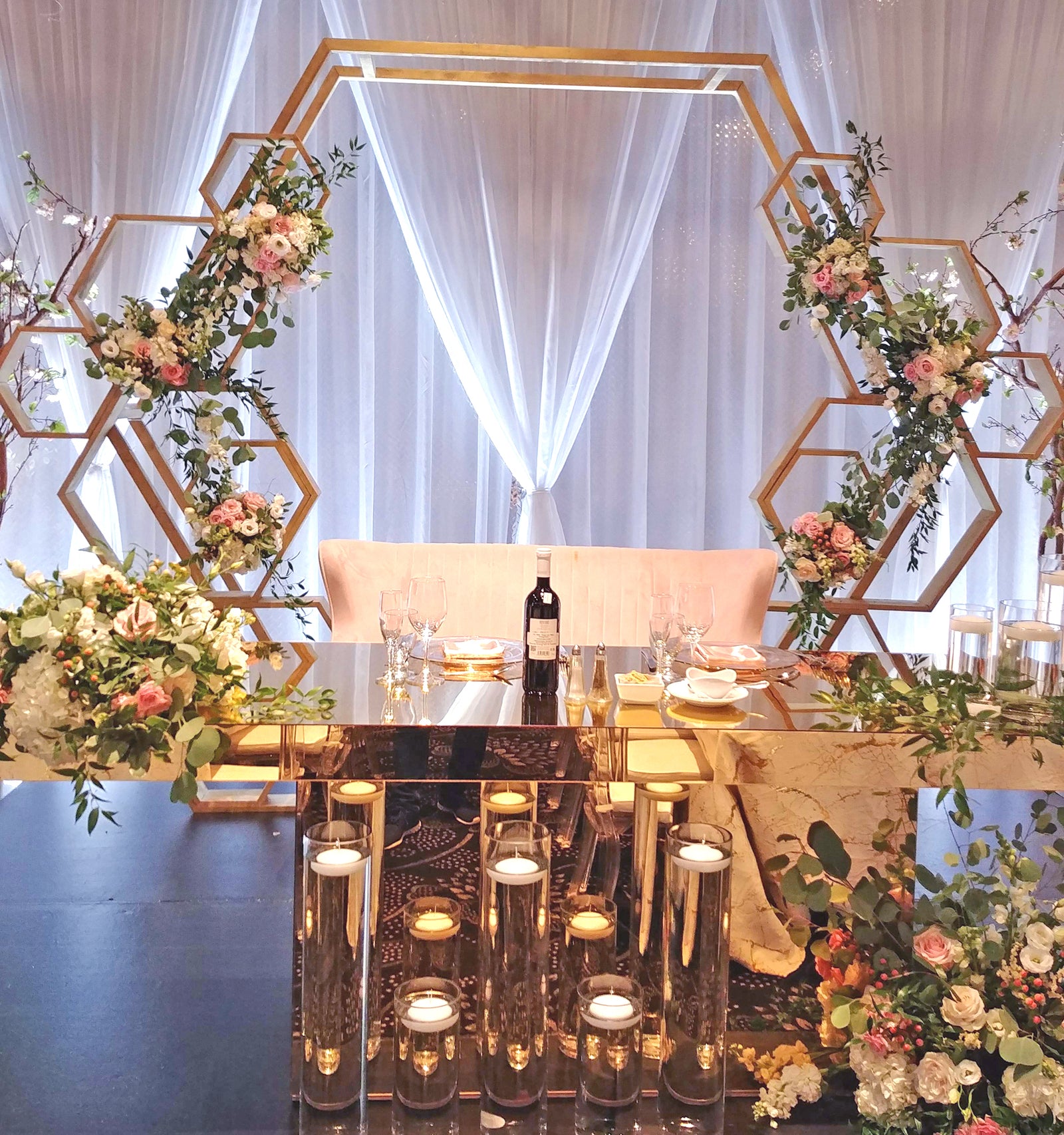 Gold Hexagon Ceremony Arch