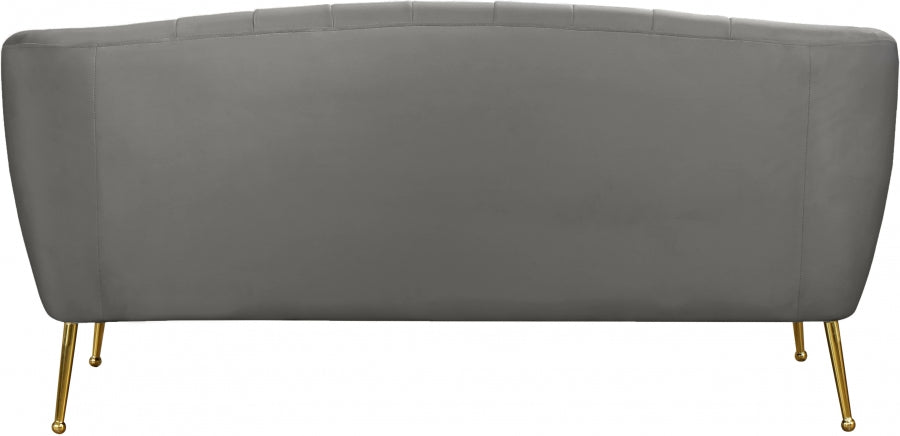 Tori Grey Velvet Loveseat