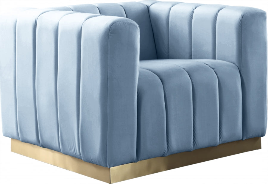 Light Blue Tiffany Velvet Side Chair