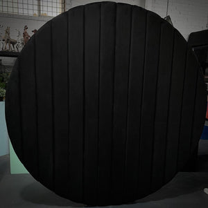 Black Velvet Round Wall Backdrop