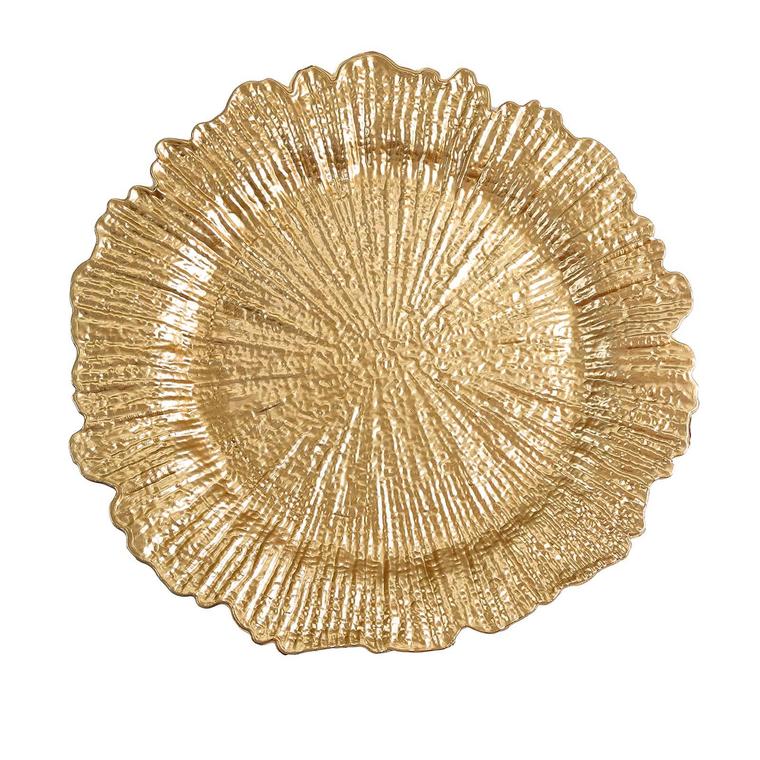 Reef Charger Plate- Gold