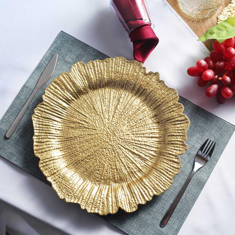 Reef Charger Plate- Gold