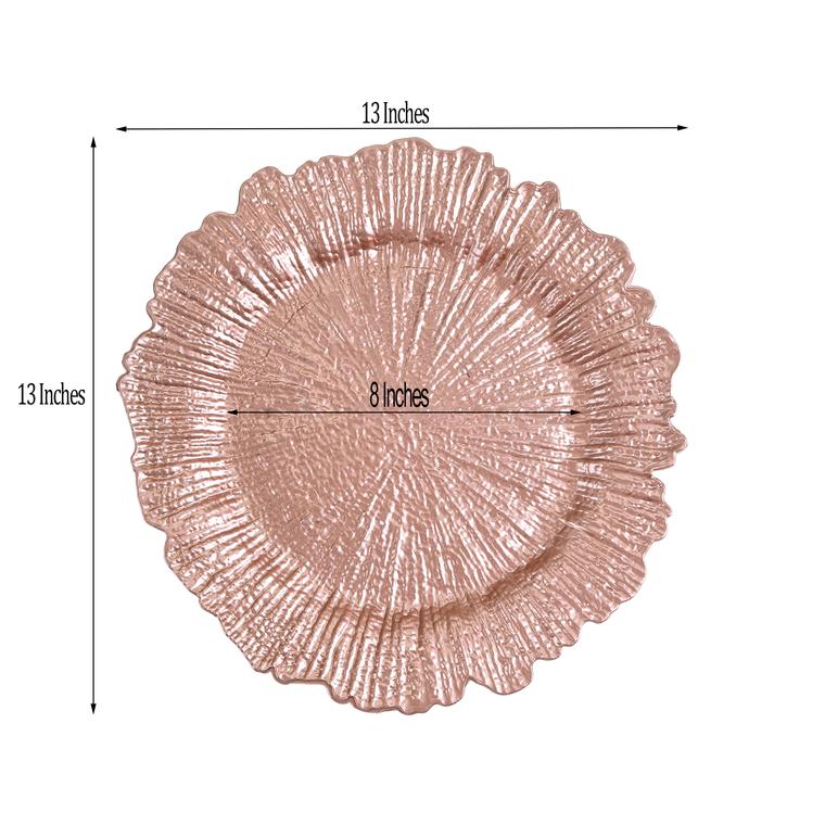 Reef Charger Plate- Rose Gold