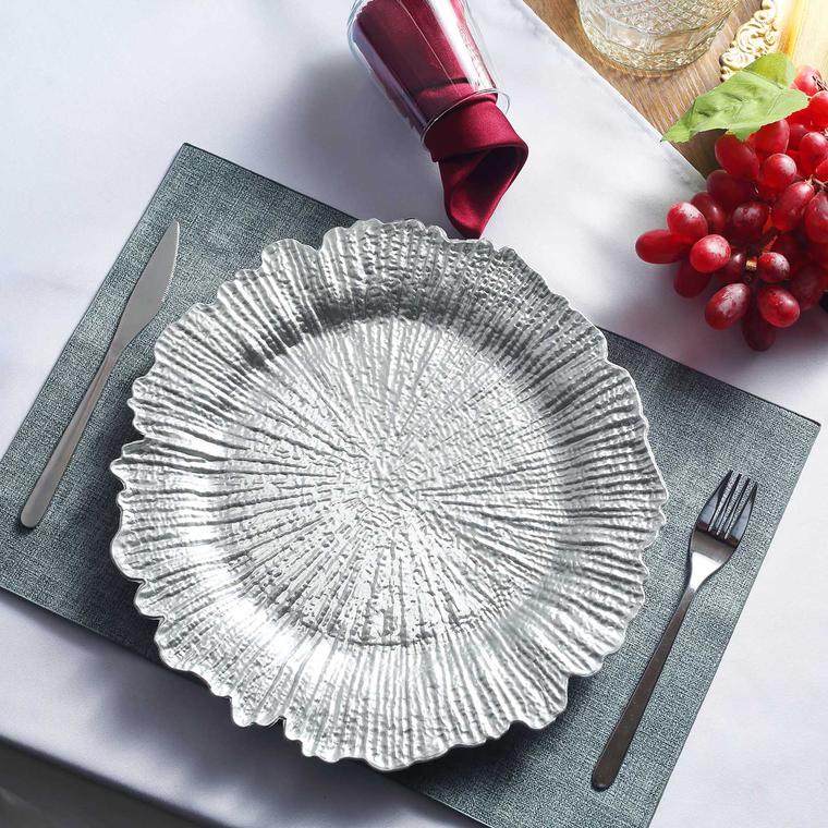 Reef Charger Plate- Silver