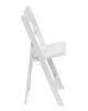 Padded Resin White Folding Chair With Cushion