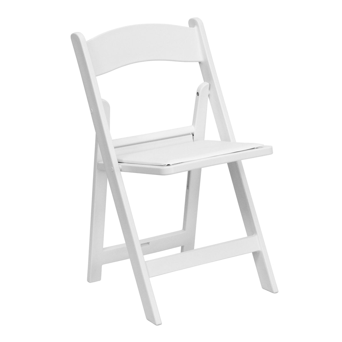 Padded Resin White Folding Chair With Cushion
