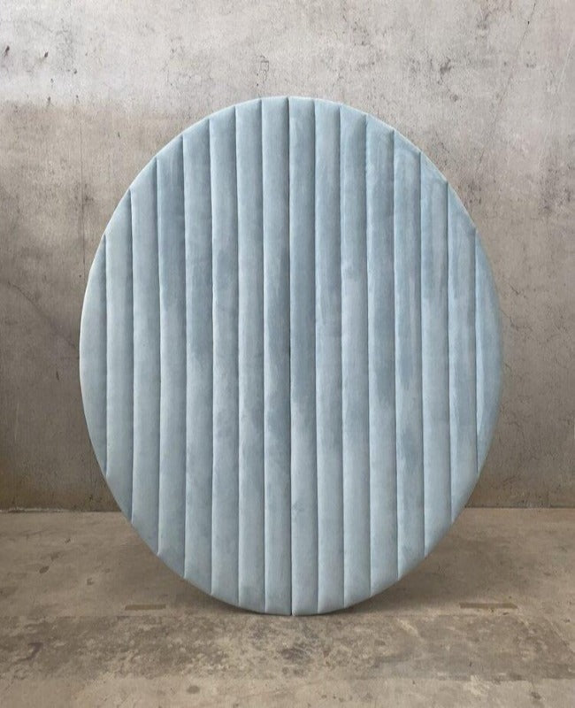 Baby Blue Velvet Round Wall Backdrop