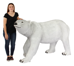 Large Walking Polar Bear Statue Prop