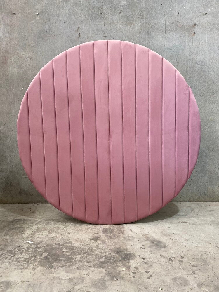 Light Pink Velvet Round Wall Backdrop