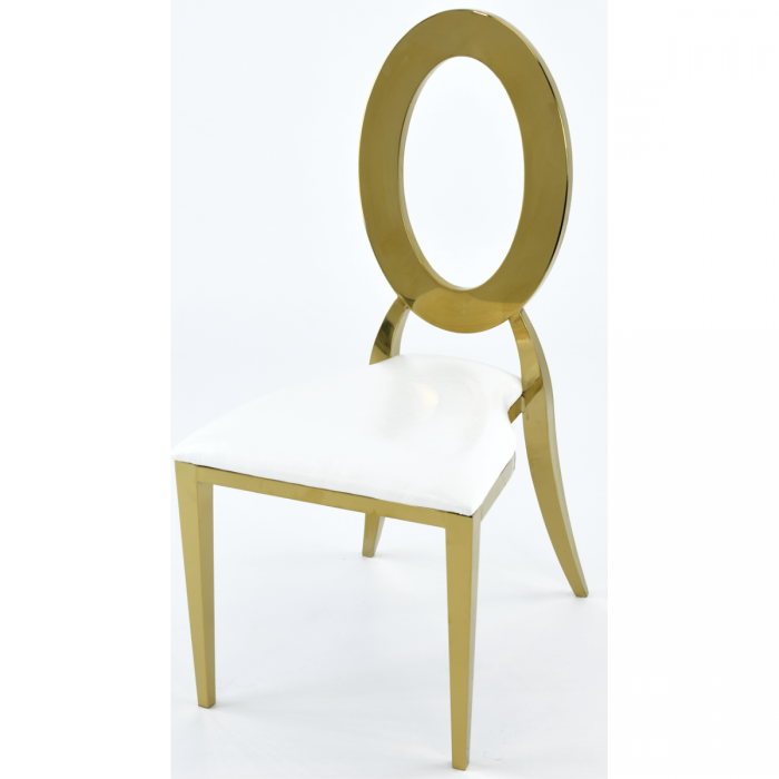 Gold & White Ava Ballroom Chair