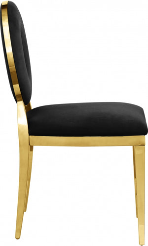 Carousel Velvet Dining Chair- Black