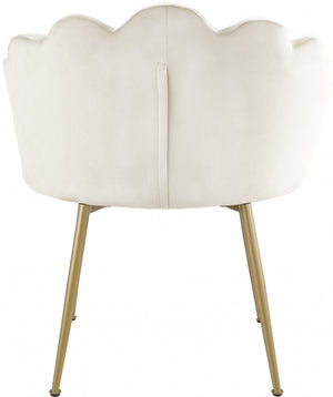 Cream Velvet Accent Chair