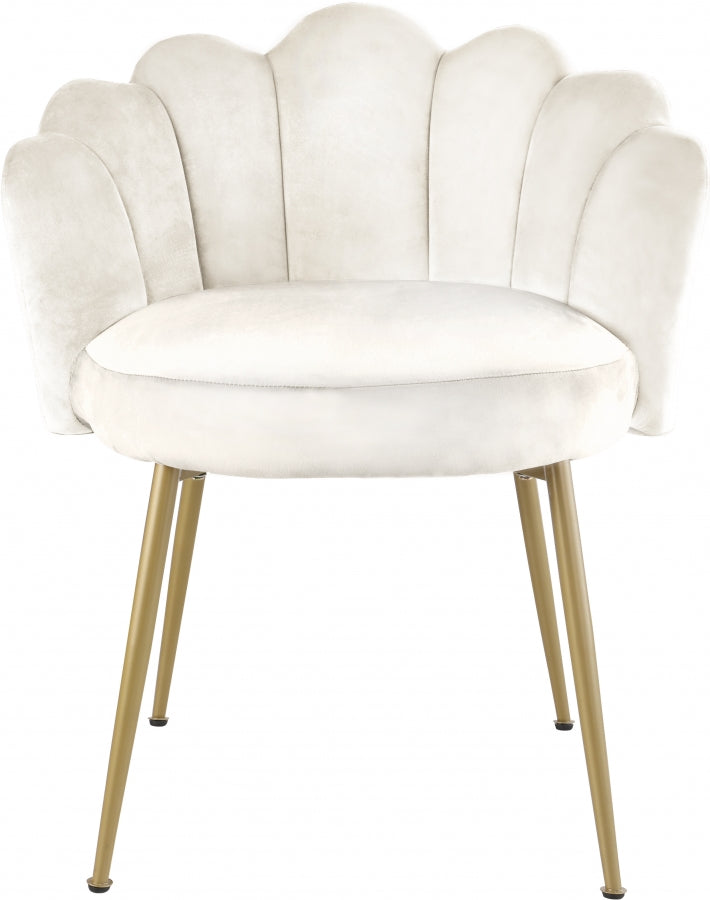 Cream Velvet Accent Chair