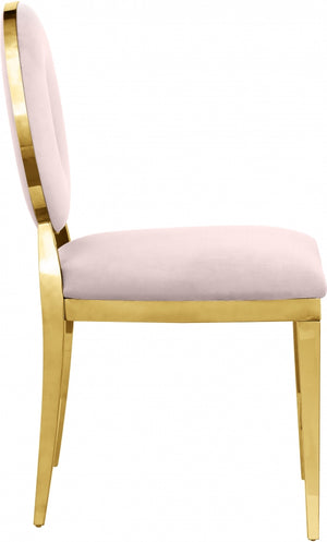 Carousel Velvet Dining Chair- Pink